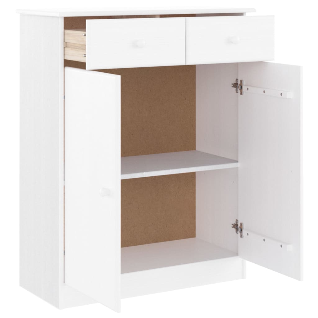 Vidaxl schoenenkast alta 77x35x96 cm massief grenenhout wit