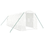 VidaXL Tuinkas met stalen frame 12 m² 6x2x2 m wit
