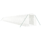 VidaXL Tuinkas met stalen frame 44 m² 22x2x2 m wit