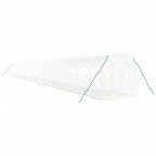 VidaXL Tuinkas met stalen frame 48 m² 24x2x2 m wit