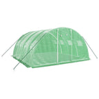 Vidaxl tuinkas met stalen frame 16 m² 4x4x2 m groen