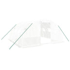 Vidaxl kas met stalen frame wit 16 m² 4x4x2 m