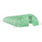 VidaXL Tuinkas met stalen frame 80 m² 16x5x2,3 m groen