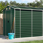 VidaXL Tuinschuur 191x555x198 cm gegalvaniseerd staal groen