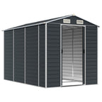 VidaXL Tuinschuur 191x300x198 cm gegalvaniseerd staal antracietkleurig