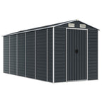 VidaXL Tuinschuur 191x470x198 cm gegalvaniseerd staal antracietkleurig