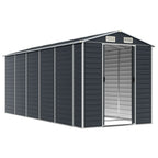 VidaXL Tuinschuur 191x470x198 cm gegalvaniseerd staal antracietkleurig