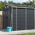 VidaXL Tuinschuur 191x470x198 cm gegalvaniseerd staal antracietkleurig
