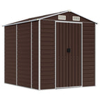VidaXL Tuinschuur 191x215x198 cm gegalvaniseerd staal bruin