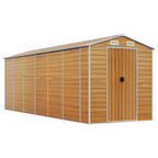 VidaXL Tuinschuur 191x555x198 cm gegalvaniseerd staal lichtbruin