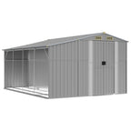 VidaXL Tuinschuur 277x365,5x179 cm gegalvaniseerd staal grijs
