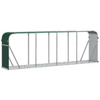 Vidaxl houthouder groen 300x45x100 cm gegalvaniseerd staal