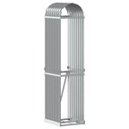 Vidaxl haardhoutopslag 40x45x170 cm gegalvaniseerd staal lichtgrijs