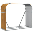 Vidaxl haardhoutopslag 120x45x100 cm gegalvaniseerd staal houtlook