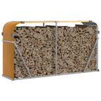 Vidaxl haardhoutopslag 180x45x100 cm gegalvaniseerd staal houtlook