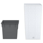 VidaXL Plantenbak met uitneembare bak rattan-look 11 26,5 L PP wit