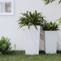 VidaXL Plantenbak met uitneembare bak rattan-look 21 49 L PP wit