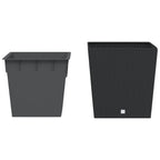 Vidaxl plantenbak met uitneembare bak rattan-look 37 64 l pp antraciet