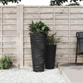Vidaxl plantenbak met uitneembare bak geribbeld 18 45 l pp antraciet