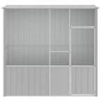 VidaXL Vogelkooi 215x78x200 cm gegalvaniseerd staal grijs