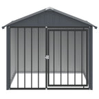 Vidaxl hondenhok met dak 117x103x102 cm gegalvaniseerd staal zwart