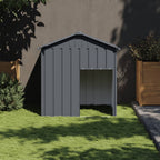 Vidaxl hondenhok met dak 117x103x123 cm gegalvaniseerd staal antraciet