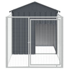 Vidaxl hondenhok met dak 117x201x123 cm gegalvaniseerd staal antraciet