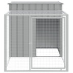 Vidaxl kippenhok met ren lichtgrijs 110x201x110 cm gegalvaniseerd staal