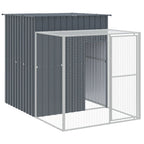 VidaXL Kippenhok met ren 165x251x181 cm gegalvaniseerd staal antraciet