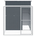 VidaXL Kippenhok met ren 165x251x181 cm gegalvaniseerd staal antraciet