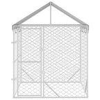 Vidaxl hondenkennel met dak 2x2x2,5 m gegalvaniseerd staal zilver