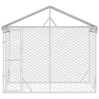 Vidaxl hondenkennel met dak 3x1,5x2,5 m gegalvaniseerd staal zilver