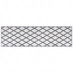 Vidaxl buitenkleed omkeerbaar 80x250 cm marineblauw en wit