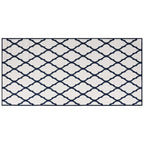 Vidaxl buitenkleed omkeerbaar 100x200 cm marineblauw en wit