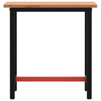 Vidaxl werkbank 80x55x81,5 cm massief beukenhout en metaal