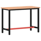 Vidaxl werkbank 115x55x81,5 cm massief beukenhout en metaal