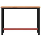 Vidaxl werkbank 115x55x81,5 cm massief beukenhout en metaal