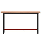 Vidaxl werkbank 150x55x81,5 cm massief beukenhout en metaal