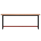 VidaXL Werkbank 220x55x81,5 cm massief beukenhout en metaal