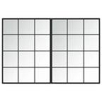 Vidaxl wandspiegels 2 st 80x60 cm metaal zwart