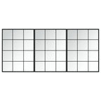 Vidaxl wandspiegels 3 st 80x60 cm metaal zwart