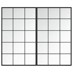 Vidaxl wandspiegels 2 st 100x60 cm metaal zwart