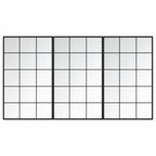 Vidaxl wandspiegels 3 st 100x60 cm metaal zwart
