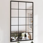 Vidaxl wandspiegels 4 st 100x60 cm metaal zwart