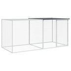 VidaXL Kippenhok met dak 203x98x90 cm gegalvaniseerd staal antraciet