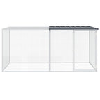 VidaXL Kippenhok met dak 203x98x90 cm gegalvaniseerd staal antraciet