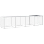 VidaXL Kippenhok met dak 403x98x90 cm gegalvaniseerd staal antraciet