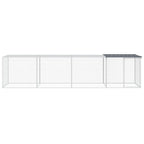 VidaXL Kippenhok met dak 403x98x90 cm gegalvaniseerd staal antraciet