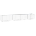 VidaXL Kippenhok met dak 603x98x90 cm gegalvaniseerd staal antraciet
