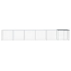 VidaXL Kippenhok met dak 603x98x90 cm gegalvaniseerd staal antraciet